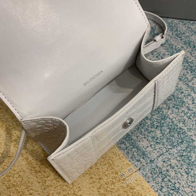Balenciaga女包 巴黎世家Hourglass沙漏包 BG8896 鱷魚紋牛皮巴黎世家手提包  fyd1431